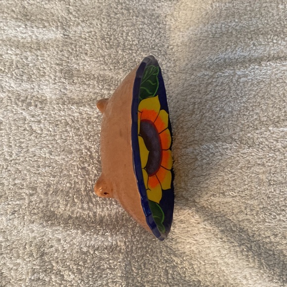 Mexican Sunflower pottery bowl - Picture 3 of 4